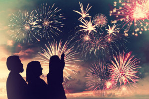 Fireworks and Family Image